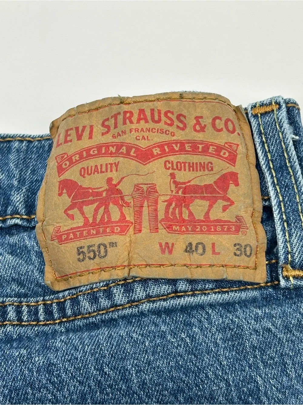 Levi’s 550 RelaxedFit Stone Washed denim Finis 40x30